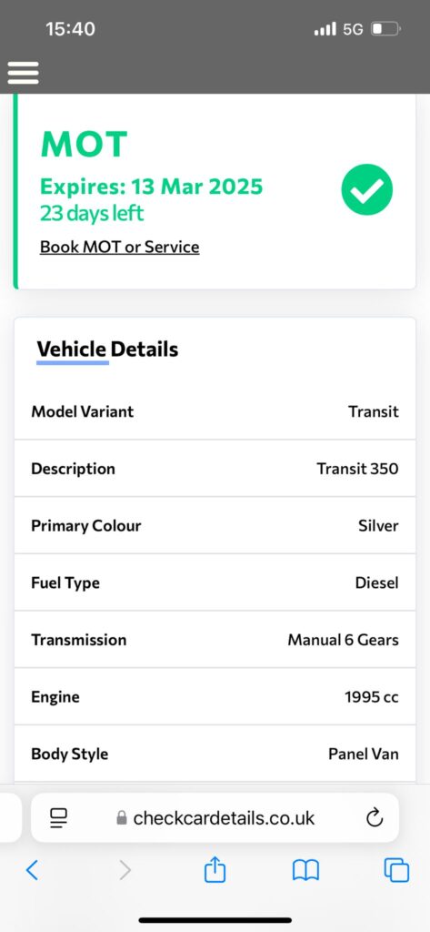 February 2019 Ford Transit 2.0 130t350 LWB High Roof