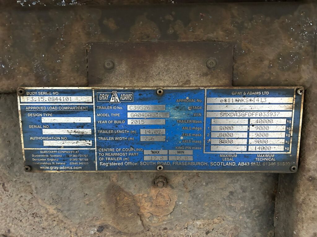 2015 Gray and Adams Triaxle Double Deck Trailer