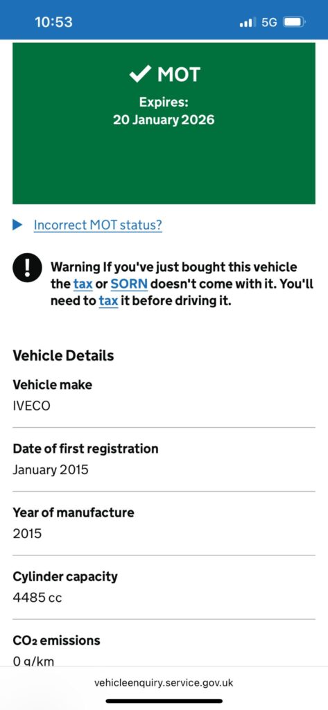 2015 Iveco 75e16 7.5T Tipper