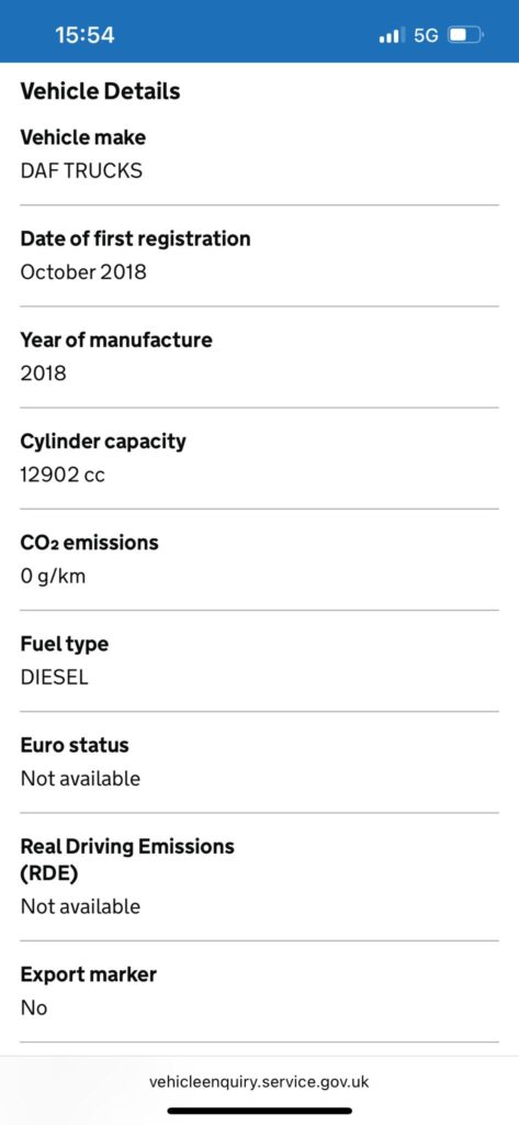 October 2018 DAF CF 480