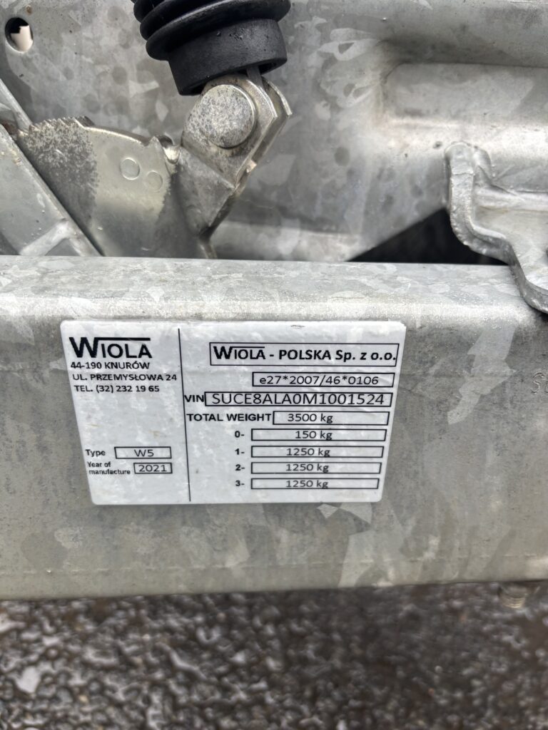2021 Wiola W5 3 Axle Car Trailer